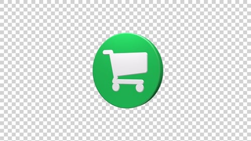 Shopping Cart Icon Rotating