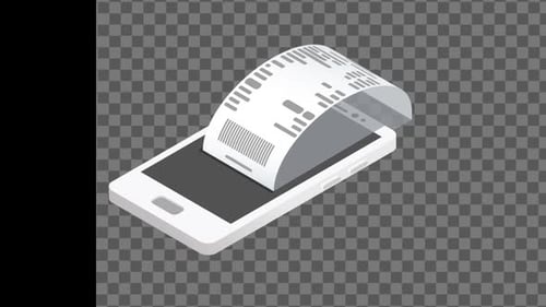 Isometric Smartphone Animation with Digital Receipt