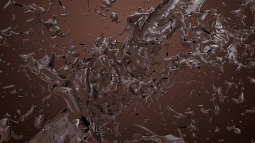 Realistic Chocolate Splash Fluid Slow Motion