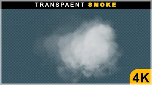 Full frame Floating Smoke Animation On Transparent Background