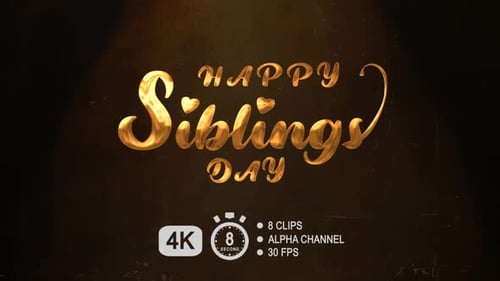 Animación de texto feliz día de los hermanos