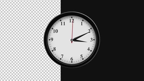 Looping Animated Clock Face Time Lapse