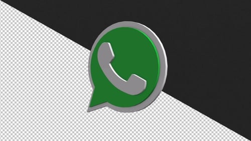 Whatsapp Logo 3D Animation