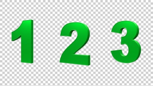 Number Pack 0 To 9 Green