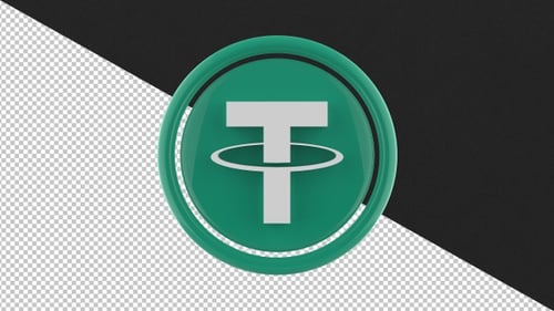 Modern 3D Crypto Token Icon Spin Animation