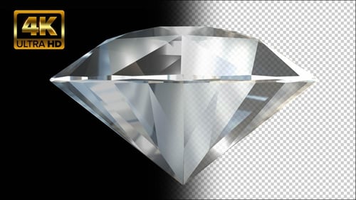 Spinning Diamond Crystal with Alpha Channel