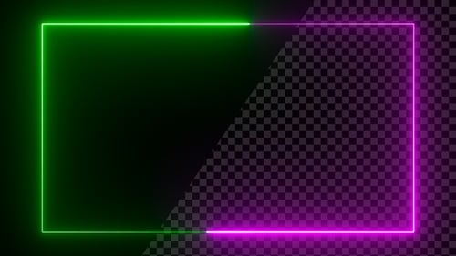 Green & Pink Neon Frame Loop V9