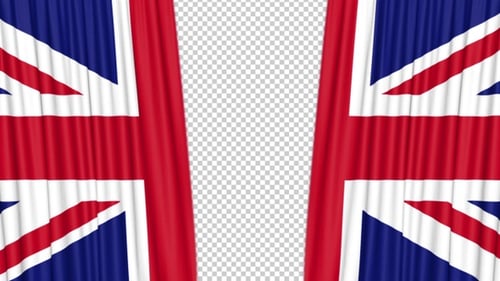 Union Jack Curtain Reveal for Broadcasts and Events