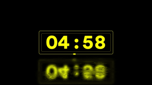 5 Minutes Countdown Five Mins Box Animation Digital Clock Timer