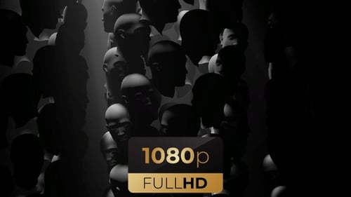 Surreal Animated Heads Appearing in Light