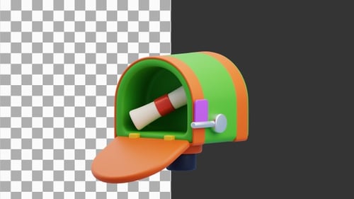 3D Animation of Classic Mailbox | Alpha Channel