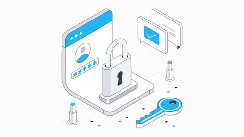 Web Security Isometric Animation Alpha Channel