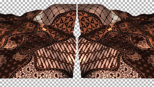 Indonesia Ethnic Silk Pattern Cloth Fabric Wave Alpha Songket Batik Sekar Jagad Jogjakarta Java Jawa