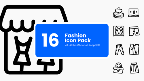 Animated Fashion Icons – Trendy Style Elements (Loopable 4K)