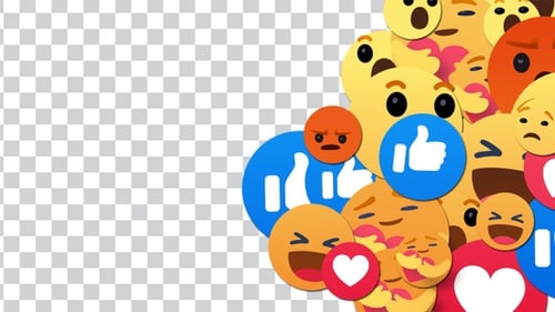 Flat Design Social Media Reactions Animation
