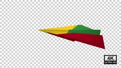 Avion en papier du drapeau de la Guinée-Bissau V2