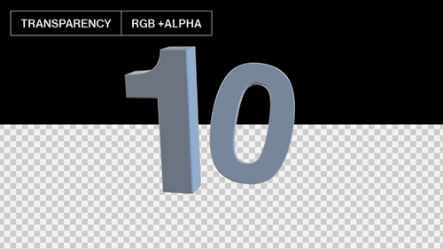 Sleek 3D Numbers Countdown Animation