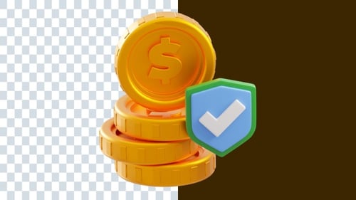 3D-Animationen zum Geldschutz | Alpha Channel