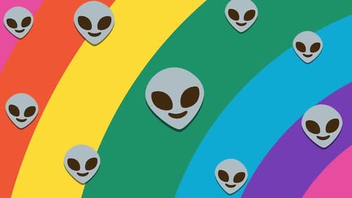 Fluid Abstract Rainbow Alien Background And Transition