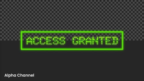 Access Granted Green Text