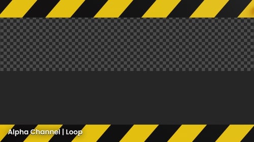 Animación de barra de líneas de alerta 3D | Alpha Loop