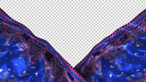 Indonesia Ethnic Silk Pattern Cloth Fabric Wave Songket Alpha Channel Lampung Siger Batik Loop