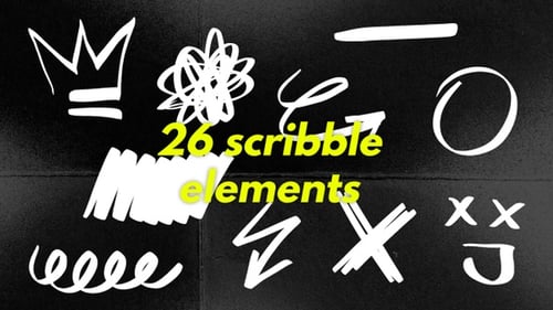Animated Hand-Drawn Scribble Elements Pack