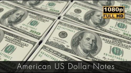 American US Dollar Notes / American US Dollar Notes Loop Animation