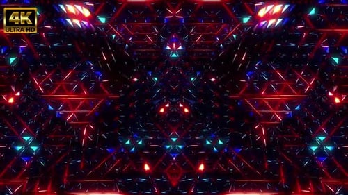 Glowing Pyramids 4K