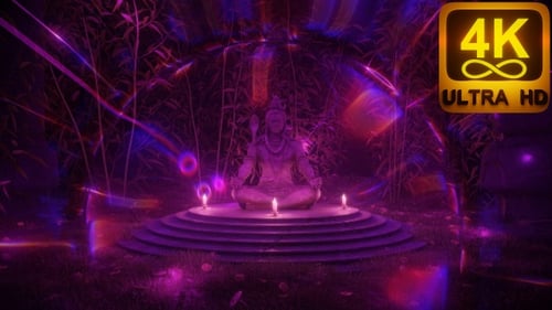 Energy field meditation purple glowing reflecting energy 3d Vj loop Crown Chakra healing Spiritual