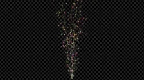 Colorful Festive Particle Stream Animation