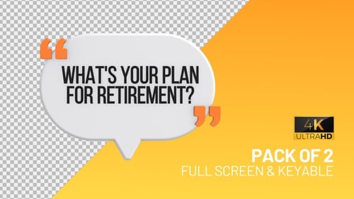 What's Your Plan For Retirement Speech bubbles