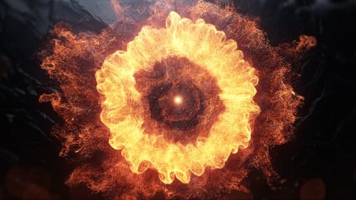 Fiery Particle Burst Energy Reveal