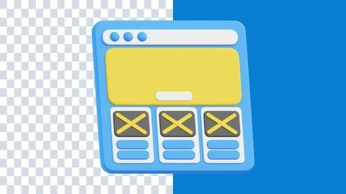 Wire Frame 3D Animations | Alpha Channel