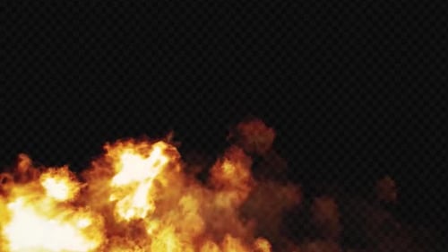 Realistic Fire and Smoke Flame Overlay Animation