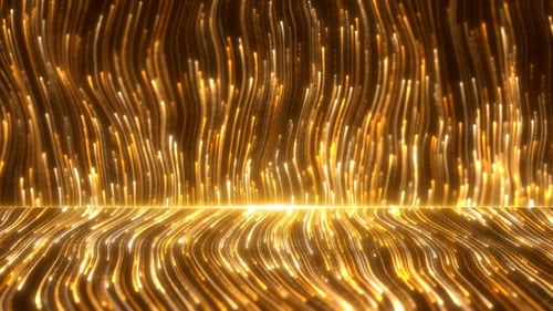 Goldene Lichtstreifen fließen