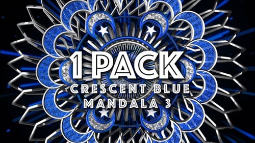 Crescent Blue Mandala 3 4K