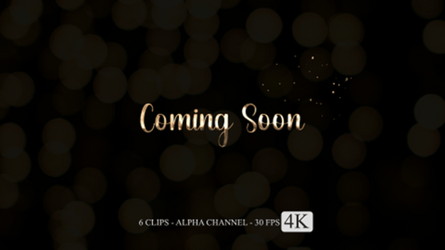 Elegant Script 'Coming Soon' Text Reveal with Particles