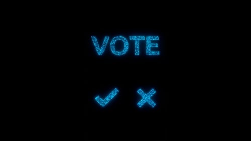 Vertical video vote yes and no loop animation