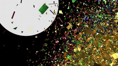 Mardi Gras Confetti Burst Celebration Reveal