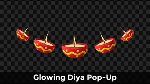 Pop-Up lumineux de Diya — Lumière du festival de Diwali