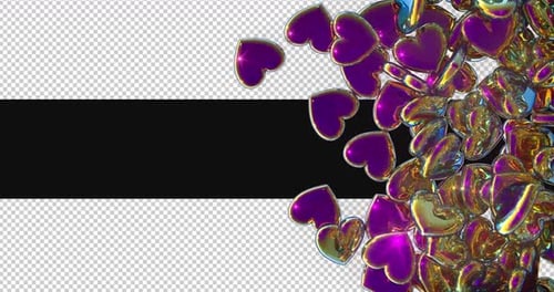 Glossy 3D Hearts Transition Reveal