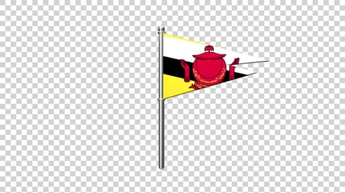 Animated Waving Flag of Brunei Darussalam