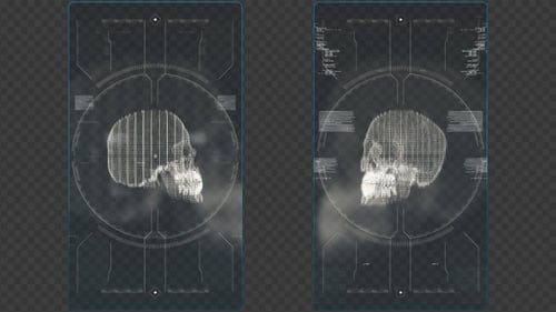 Superposición transparente para escáner de calaveras