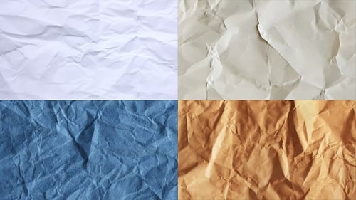 Paquete de texturas de papel arrugado Stop Motion (4 animaciones) | Fondos con movimiento de papel arrugado