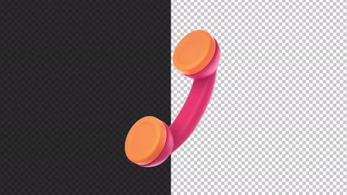 Vibrating 3D Telephone Receiver Animation