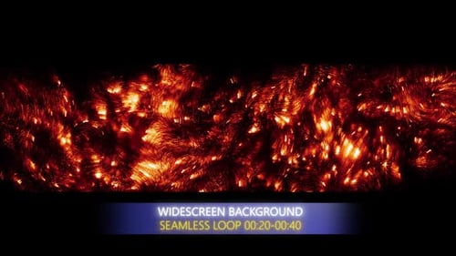 Abstract Glowing Fiery Particles Widescreen Animation Loop