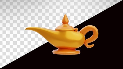 Animación 3D de la tetera árabe