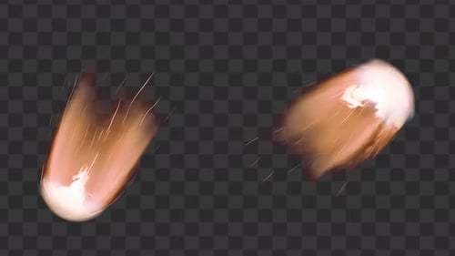 Fiery Reentry Trail Loop Animation