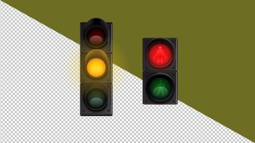 Traffic and Pedestrian Light Cycle Animations